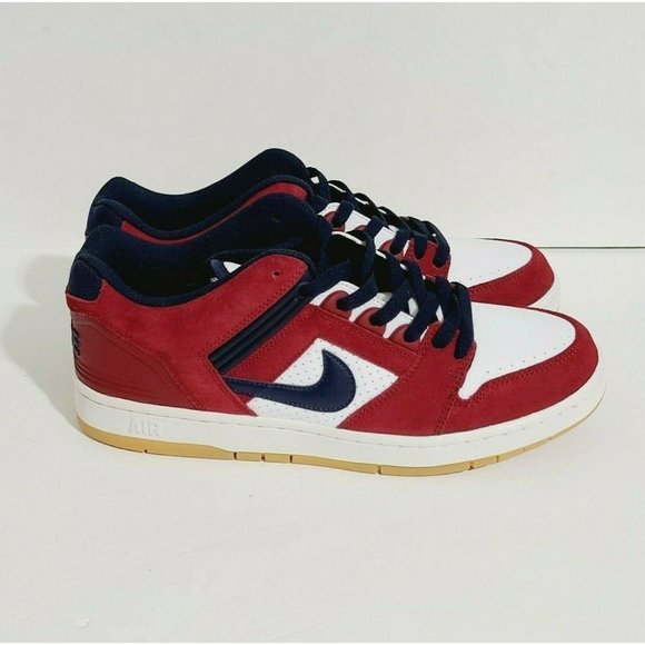 NEW Nike SB Air Force 2 Low Team Red Obsidian AO0300-600 Size 11 Red main image 5